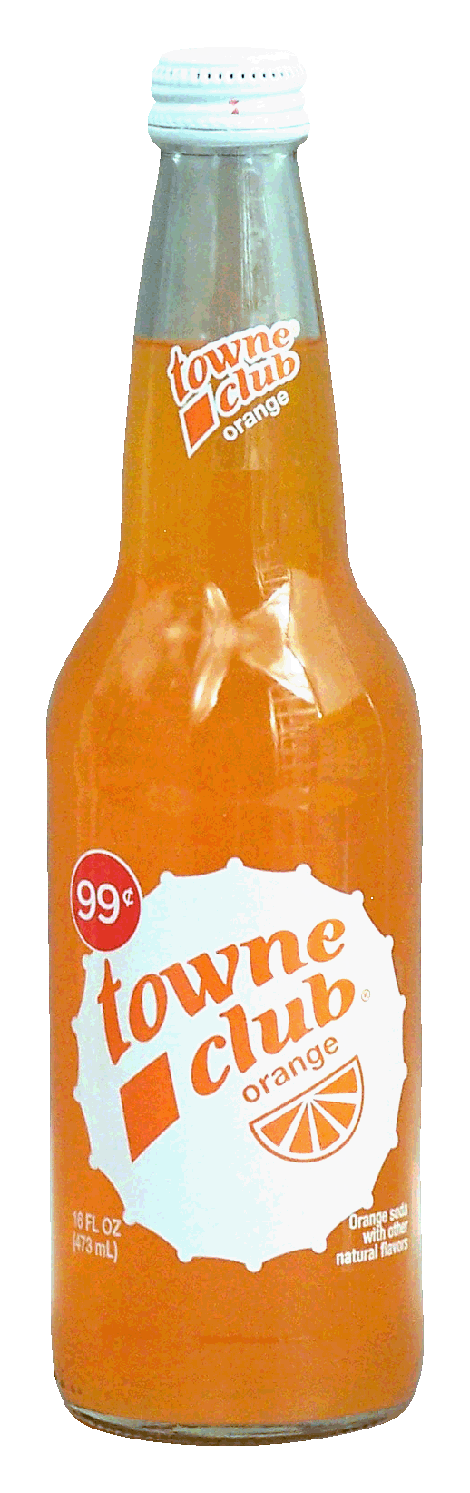 towne club  orange soda with other natural flavors Full-Size Picture